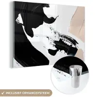 MuchoWow Glasschilderij 180x120 cm - Schilderij acrylglas - Verf - Design - Abstract - Foto op glas - Schilderijen