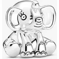Fler | 925 Sterling Zilver Bedel | Olifant | Kristal | Past op populaire bedel armbanden (standaard - 3mm) | Bedels Charms Beads | armbandbedel