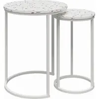 CosmoLiving by Cosmopolitan Amelia-NestingTables - Terrazzo MDF