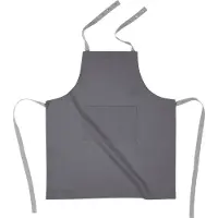 Tiseco | Schort Solid katoen grijs 74x85 cm schorten | NADUVI