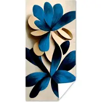 PosterMonkey Bladeren - Planten - Blauw - Lelie