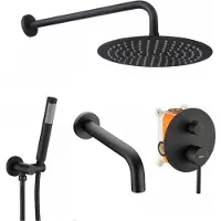 REA Lungo Regendouche Zwart 9cm
