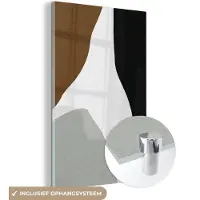 MuchoWow Glasschilderij 120x180 cm - Schilderij acrylglas - Minimalisme - Design - Vormen - Foto op glas - Schilderijen
