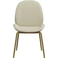 CosmoLiving by Cosmopolitan Eetkamerstoel Astor Zacht verdikte zitting en rugleuning, messingkleurig frame, zithoogte 47 cm (1 stuk)