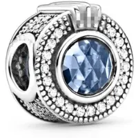Fler | Bedel | Past op populaire bedel armbanden | armbandbedel | Blue Crown | Blauwe kroon | Sparkle | Bedel Charm | 925 Sterling Zilver | Zirkonia | Blauw | Transparant | Cadeau |