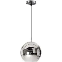 Toolight Chromen hanglamp - bolvormig design - Ø 20 cm - E27 fitting