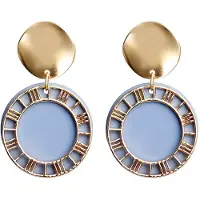Fler | Ronde Oorbellen | Goudkleurig & Blauw | Stijlvol | Trendy | Elegant | Modieus | Valentijnsdag cadeau | Kerst cadeau