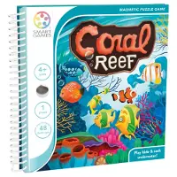 SmartGames Coral Reef - Magnetisch Logisch Denkspel - 48 Educatieve Onderwateruitdagingen - Compact Reisspel & Solospel - Vanaf 4 Jaar