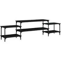 vidaXL Tv-meubel 197x35x52 cm bewerkt hout zwart