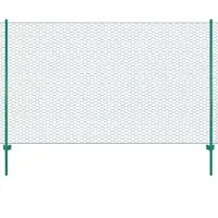 vidaXL Gaashek met palen, staal, 25 x 2 meter, groen