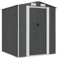vidaXL Tuinschuur 192x191x223 cm gegalvaniseerd staal antracietkleurig