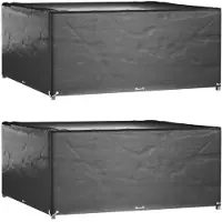 vidaXL Tuinmeubelhoezen 2 st 16 oogjes vierkant 300x300x75 cm