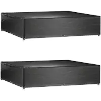 vidaXL Tuinmeubelhoezen 2 st 16 oogjes vierkant 240x240x55 cm