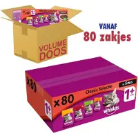 Whiskas Maaltijdzakjes Classic Selection In Saus 1+ jaar (80 x 85g)