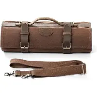 Xinzuo Messentas | Oprolbaar | Voor 12 messen + 2 ritssluitingen | Tas voor messen - Chef tas - Chef Bag - Kokstas - Messenhouder - Messenfoudraal - Messenmap