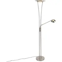 QAZQA Moderne stalen vloerlamp incl. LED met leesarm - Ibiza