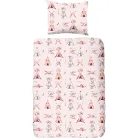 Muller Textil Dekbedovertrek Katoen - Boho Roze 140 x 200 cm