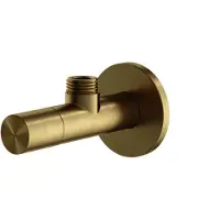 Hotbath archie hoekstopkraan rond met filter 1/2 geborsteld messing pvd