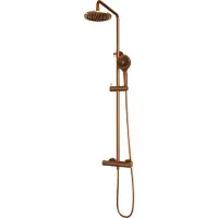 Brauer Copper Edition opbouw regendoucheset met 3 standen handdouche en hoofddouche 20cm koper geborsteld PVD