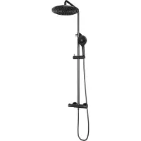 Brauer Gunmetal Carving opbouw regendouche met 30cm douchekop en 3 standen handdouche gunmetal geborsteld PVD