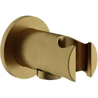Hotbath Archie AR515 wandhouder met uitlaat geborsteld messing PVD