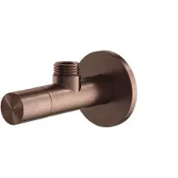 Hotbath archie hoekstopkraan rond met filter 1/2 geborsteld koper pvd
