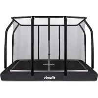 VirtuFit Premium Inground Trampoline met Veiligheidsnet - Zwart - 213 x 305 cm