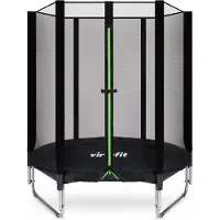 VirtuFit Kindertrampoline met Veiligheidsnet - Zwart - 140 cm