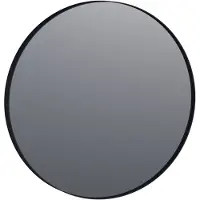 Brauer Onyx Spiegel Rond 70cm Zwart - Aluminium - Glas - Rond - Spiegels - Badkamerspiegels - 8720359339348