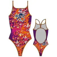 Turbo Multi Triahtlon Swimsuit Oranje,Blauw L Vrouw