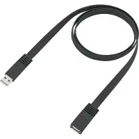 Renkforce USB-kabel, USB 2.0, USB-A stekker, USB-A aansluiting, 3.00 meter, zwart, zeer flexibel, modelnummer RF-4096101