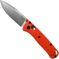 Benchmade Mini Bugout S30V Stonewash vouwmes, orange grivory
