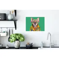 PosterMonkey Poster Bulldog - Bril - Design - Hond - Dieren - 40x30 cm