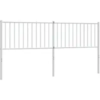 vidaXL Vervangend hoofdbord 180 cm metaal wit