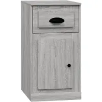 vidaXL - Bijzetkast - met - lade - 40x50x75 - cm - bewerkt - hout - grijs - sonoma - eiken