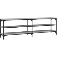 vidaXL Tv-meubel 160x30x50 cm bewerkt hout grijs sonoma eikenkleurig