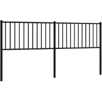 vidaXL Vervangend hoofdbord 180 cm metaal zwart