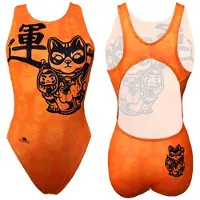 Turbo Wave Lucky Cat Swimsuit Oranje XL Vrouw