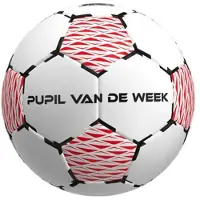 Rebel Pupil van de week voetbal 2.0 - Rood/zwart - maat 5