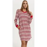 Italian Fashion | Alaska | dames nachthemd | Winter nachtjurkie | Noors patroon M