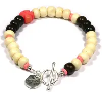 Heaven Eleven - dames armband - Ibiza - uitgevoerd met natuurstenen en verstelbare sluiting. (fits all)