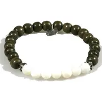 Heaven Eleven - heren armband - Frosted Agaat 8mm- 21cm (voor andere maten zie omschrijving)