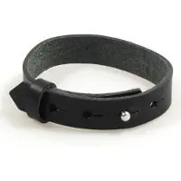 Heaven Eleven Men - Leer bandje kleur Zwart - 20-22cm