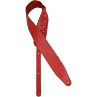Gaucho GST-952-RD gitaarriem, topkwaliteit Europees leder, 7cm. breed, rood, made in Italy