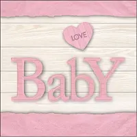 Ambiente Lunch servetten - Baby love girl
