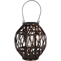 Clayre & Eef Bruine Windlicht Ø 26*30 cm 6RO0491