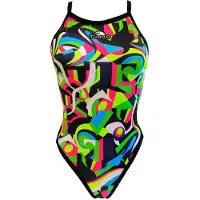 Turbo Geo Abstract Swimsuit Veelkleurig 11-12 Years Meisje