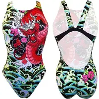 Turbo Red Dragon Swimsuit Veelkleurig S Vrouw