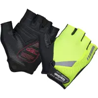 Gripgrab - ProGel Padded Korte Vinger Zomer Fietshandschoenen Wielrenhandschoenen met Padding - Geel Hi-Vis - Unisex - Maat XL