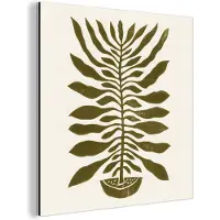 MuchoWow Wanddecoratie Metaal - Aluminium Schilderij Industrieel - Planten - Vaas - Bloemen - Pastel - 90x90 cm - Dibond - Foto op aluminium - Industriële muurdecoratie - Voor de woonkamer/slaapkamer